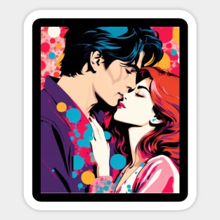 Kiss - A Japanese Couple Sticker